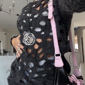 Diesel Grey Ripped Distressed Sweater |